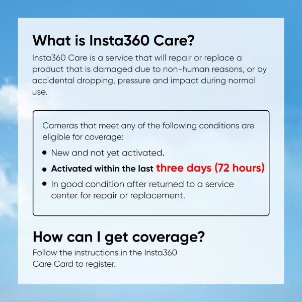 Insta360 X3 with Care Warranty Card - Waterproof 360 Action Camera with 1/2" 48MP Sensors, 5.7K 360 Active HDR Video, 72MP 360 Photo, 4K Single-Lens, 60fps Me Mode, 2.29" Touchscreen