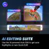 imageInsta360 X4 Creator Bundle  8K Waterproof 360 Action Camera 4K WideAngle Video Invisible Selfie Stick Removable Lens Guards 135 Min Battery Life AI Editing Stabilization for Sports TravelMotorcycle Handlebar Bundle No Micro SD Card