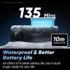 imageInsta360 X4 GPS Bundle 8K Waterproof 360 Action Camera 4K WideAngle Video Invisible Selfie Stick Effect Removable Lens Guards 135 Min Battery Life AI Editing Stabilization for Sports TravelMotorcycle Bundle 256GB Micro SD Card