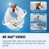 imageInsta360 X4 GPS Bundle 8K Waterproof 360 Action Camera 4K WideAngle Video Invisible Selfie Stick Effect Removable Lens Guards 135 Min Battery Life AI Editing Stabilization for Sports TravelSki Bundle No Micro SD Card