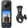 imageInsta360 X4 Creator Bundle  8K Waterproof 360 Action Camera 4K WideAngle Video Invisible Selfie Stick Removable Lens Guards 135 Min Battery Life AI Editing Stabilization for Sports TravelMotorcycle Handlebar Bundle No Micro SD Card