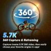 imageInsta360 X3 Bullet Time Kit  360 Action Camera with 57K 360 Active HDR Video 4K SingleLens Camera Waterproof FlowState Stabilization 229quot Touchscreen AI Editing for Motorcycle Wintersports