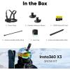 imageInsta360 X3 Snow Kit New Version  360 Action Camera with 57K 360 Active HDR Video 4K SingleLens Camera Waterproof FlowState Stabilization 229quot Touchscreen AI Editing WintersportsSnow Kit