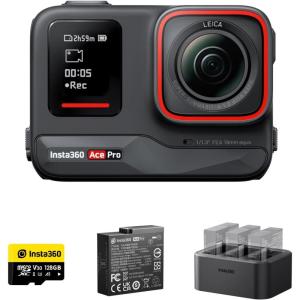 imageInsta360 Ace Pro Battery Kit  Waterproof Action Camera CoEngineered with Leica Flagship 113quot Sensor and AI Noise Reduction for Unbeatable Image Quality 4K120fps 24quot Flip Screen ampamp AI FeaturesBattery Kit