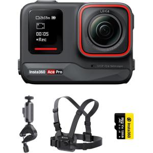 imageInsta360 Ace Pro Battery Kit  Waterproof Action Camera CoEngineered with Leica Flagship 113quot Sensor and AI Noise Reduction for Unbeatable Image Quality 4K120fps 24quot Flip Screen ampamp AI FeaturesBike Kit