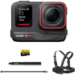 imageInsta360 Ace Pro Snow Bundle  Waterproof Action Camera CoEngineered with Leica Flagship 113quot Sensor and AI Noise Reduction for Unbeatable Image Quality 4K120fps 24quot Flip Screen ampamp AI FeatureAce Pro Snow Kit