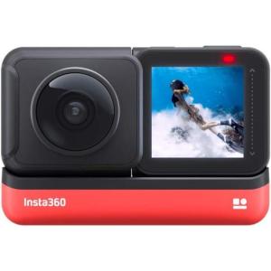 imageInsta360 ONE R 360 Edition  57K 360 Degree Camera with Stabilization IPX8 Waterproof Invisible Selfie Stick Effect Touch Screen AI EditingBlack