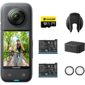 imageInsta360 X3 Battery Kit  360 Action Camera with 57K 360 Active HDR Video 4K SingleLens Camera Waterproof FlowState Stabilization 229quot Touchscreen AI Editing for Motorcycle Wintersports