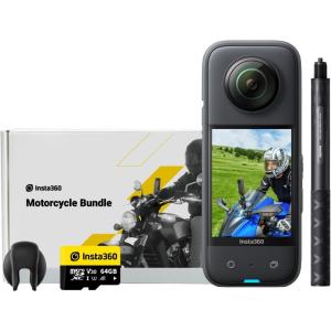 imageInsta360 X3 Snow Kit New Version  360 Action Camera with 57K 360 Active HDR Video 4K SingleLens Camera Waterproof FlowState Stabilization 229quot Touchscreen AI Editing WintersportsMotorcycle Kit