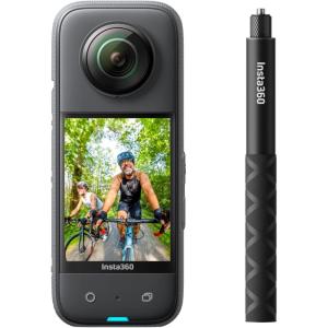 imageInsta360 X3 Snow Kit New Version  360 Action Camera with 57K 360 Active HDR Video 4K SingleLens Camera Waterproof FlowState Stabilization 229quot Touchscreen AI Editing WintersportsSelfie Stick Kit
