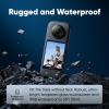 imageInsta360 X3 Bike Kit  Waterproof 360 Action Camera with 12quot 48MP Sensors 57K 360 Active HDR Video 72MP 360 Photo 4K SingleLens 60fps Me Mode Stabilization 229quot Touchscreen AI EditingBike Kit