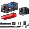 imageInsta360 ONE RS Twin Edition Creator Kit  Waterproof 4K 60fps Action Camera ampamp 57K 360 Camera with Interchangeable Lenses Stabilization 48MP Photo Active HDR AI EditingCreator Kit