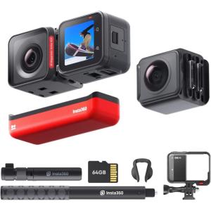 imageInsta360 ONE RS Twin Edition Creator Kit  Waterproof 4K 60fps Action Camera ampamp 57K 360 Camera with Interchangeable Lenses Stabilization 48MP Photo Active HDR AI EditingCreator Kit