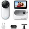 imageInsta360 GO 3S  128 GB Action Bundle Black 4K Tiny Portable Vlogging Camera HandsFree POVs Mount Anywhere Stabilization 140 Min Battery Life 10m Waterproof Pet POVWhite