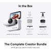 imageInsta360 GO 3S  128 GB Action Bundle Black 4K Tiny Portable Vlogging Camera HandsFree POVs Mount Anywhere Stabilization 140 Min Battery Life 10m Waterproof Pet POVWhite