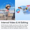 imageInsta360 GO 3S  128 GB Action Bundle Black 4K Tiny Portable Vlogging Camera HandsFree POVs Mount Anywhere Stabilization 140 Min Battery Life 10m Waterproof Pet POVBlack