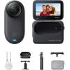 imageInsta360 GO 3S  128 GB Action Bundle Black 4K Tiny Portable Vlogging Camera HandsFree POVs Mount Anywhere Stabilization 140 Min Battery Life 10m Waterproof Pet POVBlack