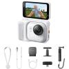 imageInsta360 GO Ultra Creator Bundle Arctic White  Tiny HandsFree 4K Cam Lightweight ampamp Portable Low Light Excellence Mount Anywhere FlowState Stabilization 200 Min Battery Life Waterproof to 33ftArctic White