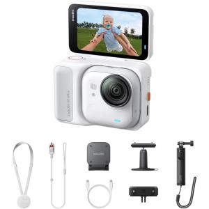 imageInsta360 GO Ultra Creator Bundle Arctic White  Tiny HandsFree 4K Cam Lightweight ampamp Portable Low Light Excellence Mount Anywhere FlowState Stabilization 200 Min Battery Life Waterproof to 33ftArctic White