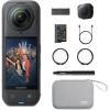 imageInsta360 X5 Motorcycle Bundle  Waterproof 8K 360 Action Camera Rugged ampamp Replaceable Lens 3Hour Battery Clear Audio Stabilization Invisible Selfie Stick Effect Leading Low LightMidnight Black