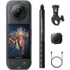 imageInsta360 X5 Motorcycle Bundle  Waterproof 8K 360 Action Camera Rugged ampamp Replaceable Lens 3Hour Battery Clear Audio Stabilization Invisible Selfie Stick Effect Leading Low LightMidnight Black