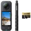 imageInsta360 X5 Motorcycle Bundle  Waterproof 8K 360 Action Camera Rugged ampamp Replaceable Lens 3Hour Battery Clear Audio Stabilization Invisible Selfie Stick Effect Leading Low LightMidnight Black