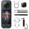 imageInsta360 X5 Motorcycle Bundle  Waterproof 8K 360 Action Camera Rugged ampamp Replaceable Lens 3Hour Battery Clear Audio Stabilization Invisible Selfie Stick Effect Leading Low LightMidnight Black
