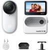 imageInsta360 GO 3S  64 GB White 4K Tiny Portable Vlogging Camera HandsFree POVs Mount Anywhere 140 Min Battery Life 10m Waterproof Pet POVWhite