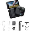 image:imageInsta360 GO Ultra Lifestyle Bundle  Small 4K Vlogging Camera HandsFree POV Cam 1128 Sensor 53g Lightweight 156 FOV 200 Min Battery Life Magnetic Wearable Action Camera for Sports VlogMidnight Black