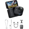 image:imageInsta360 GO Ultra Lifestyle Bundle  Small 4K Vlogging Camera HandsFree POV Cam 1128 Sensor 53g Lightweight 156 FOV 200 Min Battery Life Magnetic Wearable Action Camera for Sports VlogMidnight Black