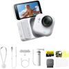 image:imageInsta360 GO Ultra Lifestyle Bundle  Small 4K Vlogging Camera HandsFree POV Cam 1128 Sensor 53g Lightweight 156 FOV 200 Min Battery Life Magnetic Wearable Action Camera for Sports VlogArctic White