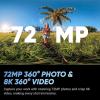 image:imageInsta360 X5  Waterproof 8K 360 Camera Leading Low Light Invisible Selfie Stick Effect Rugged and Replaceable Lens 3Hour Battery Builtin Wind Guard Stabilization Triple AI Chip DesignVirtual Tour Bundle