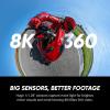 image:imageInsta360 X5  Waterproof 8K 360 Camera Leading Low Light Invisible Selfie Stick Effect Rugged and Replaceable Lens 3Hour Battery Builtin Wind Guard Stabilization Triple AI Chip DesignMM93 Championship Edition