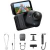 image:imageInsta360 GO Ultra Lifestyle Bundle  Small 4K Vlogging Camera HandsFree POV Cam 1128 Sensor 53g Lightweight 156 FOV 200 Min Battery Life Magnetic Wearable Action Camera for Sports VlogMidnight Black