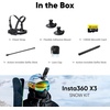 image:imageInsta360 X3 Motorcycle Bundle  Waterproof 360 Camera with 12 48MP Sensors 57K 360 Active HDR Video 72MP 360 Photo 4K SingleLens 60fps Me Mode StabilizationSnow Kit