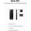 image:imageInsta360 X5 Photography Grip Bundle Waterproof 8K 360 Camera Leading Low Light Invisible Selfie Stick Effect Rugged and Replaceable Lens 3Hour Battery Builtin Wind Guard StabilizationMidnight Black