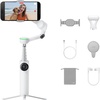 image:imageInsta360 Flow 2 Pro AI Tracker Bundle White  IndustryFirst AI Phone Gimbal with Apple DockKit Pioneering 360 Pan Tracking Free Tilt Builtin TripodSelfie Stick Portable VlogTravel StabilizerSummit White  Creator Bundle