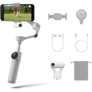 image:imageInsta360 Flow 2 Pro Magnetic Mount Bundle  Foldable AI Phone Gimbal Track in 200 iOS Apps MultiPerson amp 360 Pan Tracking Builtin TripodSelfie Stick iPhoneAndroid StabilizerStone Grey  Ultimate AI Tracker Bundle