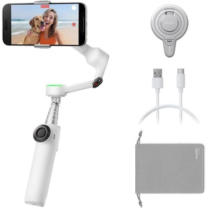 image:imageInsta360 Flow 2 Pro Magnetic Mount Bundle  Foldable AI Phone Gimbal Track in 200 iOS Apps MultiPerson amp 360 Pan Tracking Builtin TripodSelfie Stick iPhoneAndroid StabilizerSummit White  Magnetic Mount Bundle