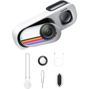 image:imageInsta360 GO 3S Retro Bundle Special Edition 64GB White  Small 4K Vlogging Camera HandsFree POV Cam Retro Filters 4K30fps Extra Bttery Lightweight Wearable Vlog Camera for Street amp Daily Shots