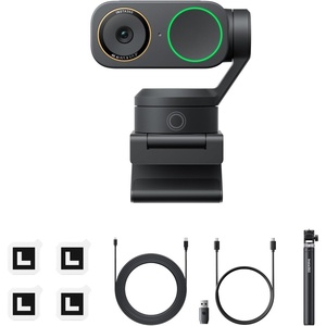 image:imageInsta360 Link 2 Pro GetSet Bundle  4K PTZ Webcam for PCMac 113 Sensor LowLight AI Tracking HDR Directional NoiseCanceling Mics Supports Stream Deck Zoom Teams Twitch for StreamingGraphite Black