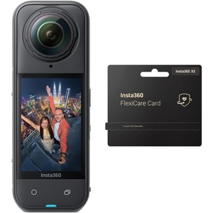 image:imageInsta360 X5 Photography Grip Bundle Waterproof 8K 360 Camera Leading Low Light Invisible Selfie Stick Effect Rugged and Replaceable Lens 3Hour Battery Builtin Wind Guard StabilizationMidnight Black
