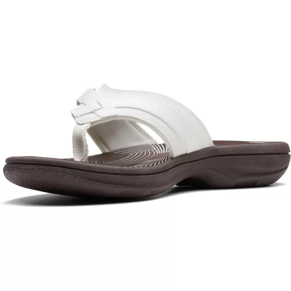 White Synthetic/Brown Sole