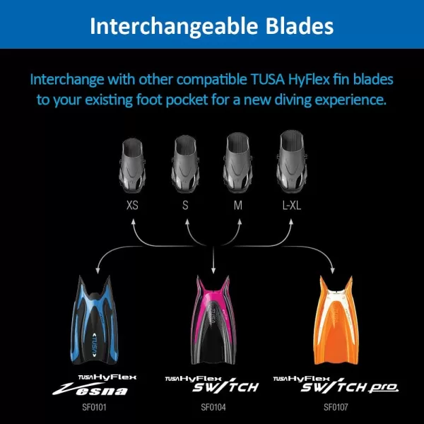 TUSA SF-0101 Hyflex Vesna Scuba Diving Fins