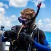 imageTUSA SP0101 Hyperdry Elite II Scuba Diving SnorkelBlackFishtail Blue
