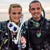imageTUSA SP170 Platina Hyperdry II Scuba Diving SnorkelBlackFishtail Blue