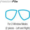 imageTUSA AntiFog Freedom Film for ScubaSnorkeling Masks Large 2Window