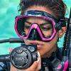 imageTUSA M1003 Freedom Elite Scuba Diving MaskBlackRose Pink