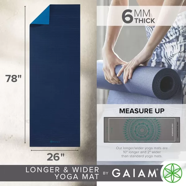 Gaiam Solid Color Yoga Mat, Non Slip Exercise &amp; Fitness Mat for All Types of Yoga, Pilates &amp; Floor Exercises)