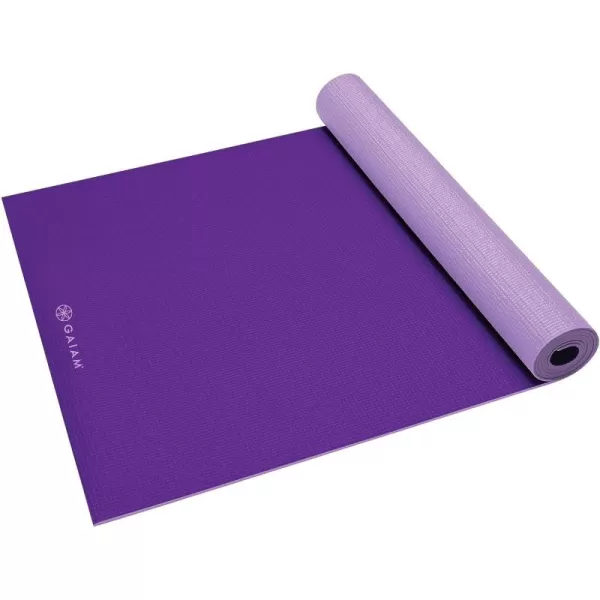 Gaiam Solid Color Yoga Mat, Non Slip Exercise &amp; Fitness Mat for All Types of Yoga, Pilates &amp; Floor Exercises